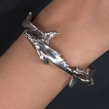 Humpback Whale Cuff Bracelet by Elizabeth Allen